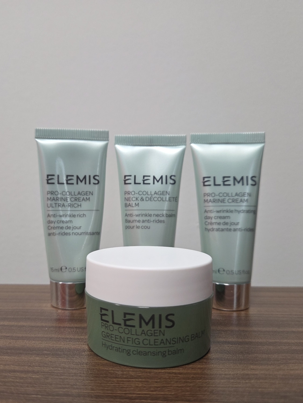 ELEMIS ProCollagen Marine Cream, Green Fig Cleansing Balm Neck & Decollette Balm